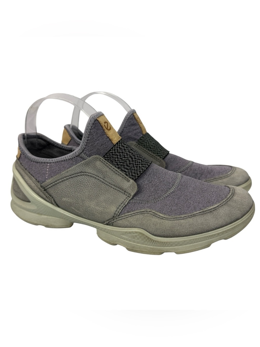 ECCO Biom Lite Slip On Gray Yak Leather Sneakers Size 38